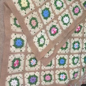 Handmade Crochet Floral Blanket
